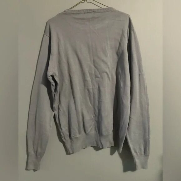 Jehchange size XL men’s Gray and Pink Checkered Crewneck Sweater 100% cotton - Picture 2 of 5